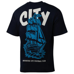 Manchester City Sport Design Sweden Youth Game Day Graphic T-Shirt Navy
