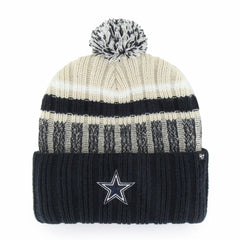 Dallas Cowboys '47 Long Range Cuffed Knit Hat with Pom - Navy Hats