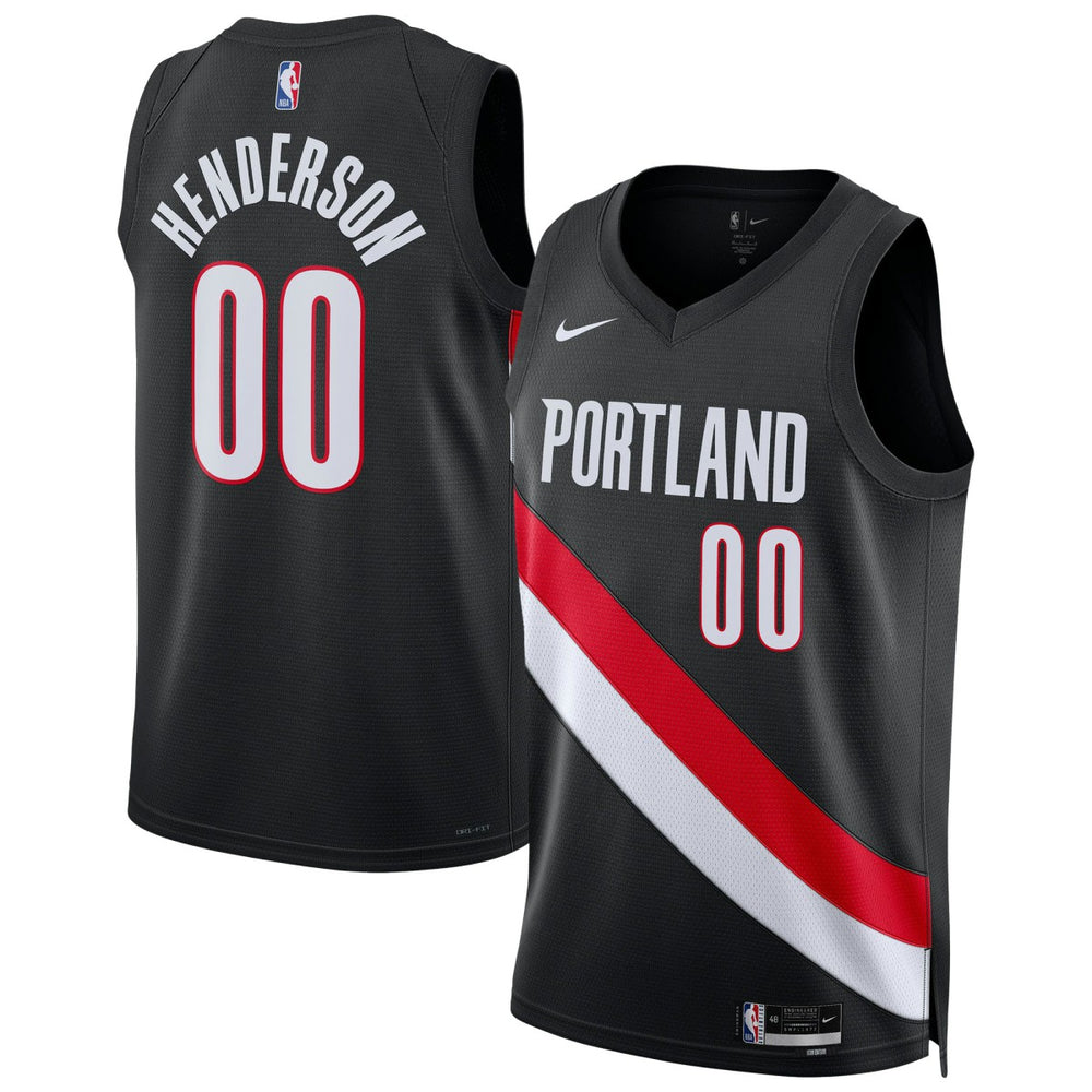 Scoot Henderson Portland Trail Blazers Unisex Swingman Jersey Icon Edition Black - Nike