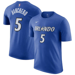 Paolo Banchero Orlando Magic Icon Edition Name & Number T-Shirt Blue - Nike