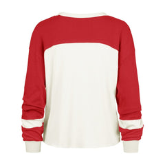 San Francisco 49ers '47 Women's Double Header Curve Toni Long Sleeve T-Shirt - Cream T-shirts