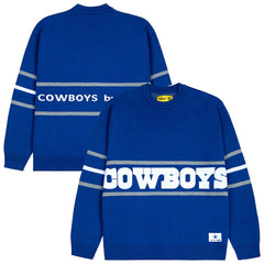 Dallas Cowboys GOLF WANG Jacquard Pullover Sweater - Blue Pullover