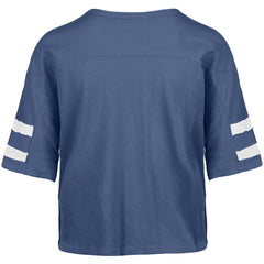 Detroit Lions '47 Women's Premier Scout Cropped V-Neck T-Shirt - Blue T-shirts