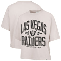 Las Vegas Raiders '47 Women's Cropped Windthrow Ravine T-Shirt - Natural T-shirts