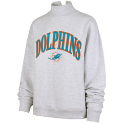 Miami Dolphins '47 Women's Vantage Mock Neck Pullover Sweatshirt - Heather Gray Pullover