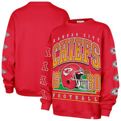 Kansas City Chiefs '47 Women's Go Big Oversized Pullover Sweatshirt - Red Pullover