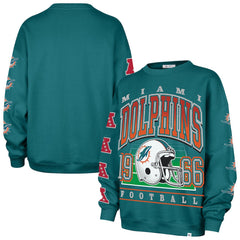 Miami Dolphins '47 Women's Go Big Oversized Pullover Sweatshirt - Aqua Pullover