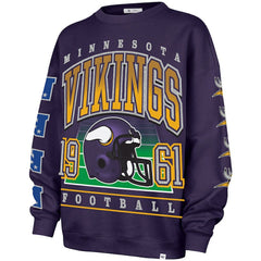 Minnesota Vikings '47 Women's Go Big Oversized Pullover Sweatshirt - Purple Pullover