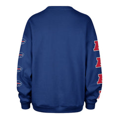 Buffalo Bills '47 Women's Go Big Oversized Pullover Sweatshirt - Royal Pullover
