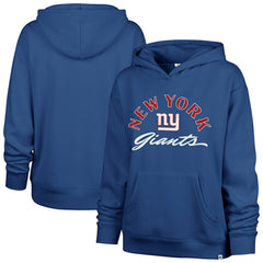 New York Giants '47 Women's Whirlwind Naomi Pullover Hoodie - Royal Hoodies