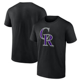 Colorado Rockies Profile Big & Tall Primary Logo T-Shirt - Black T-shirts