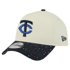 Minnesota Twins New Era Speckle A-Frame 9FORTY Adjustable Hat - Cream Hats