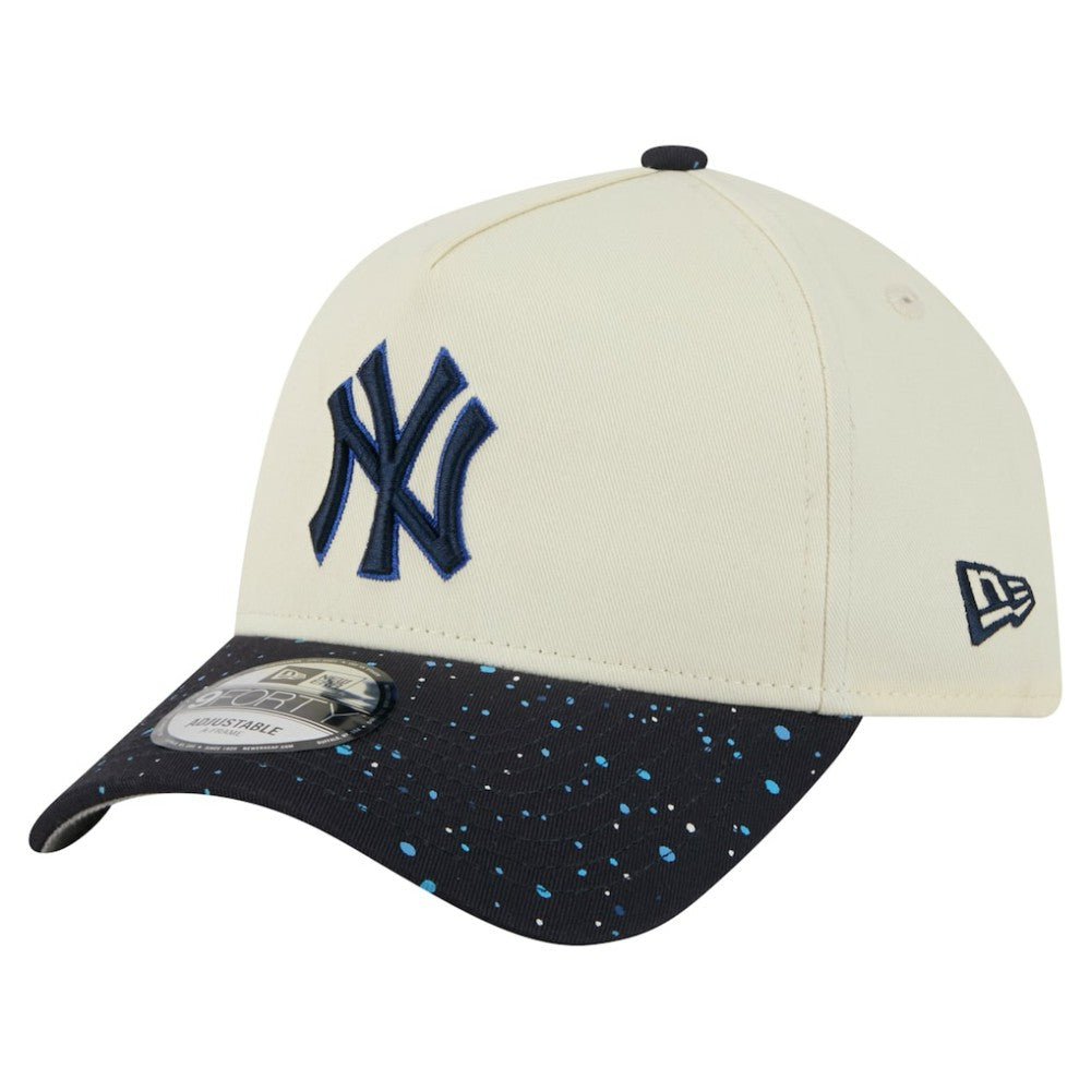 New York Yankees New Era Speckle A-Frame 9FORTY Adjustable Hat - Cream Hats