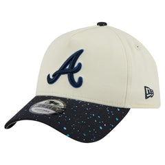 Atlanta Braves New Era Speckle A-Frame 9FORTY Adjustable Hat - Cream Hats