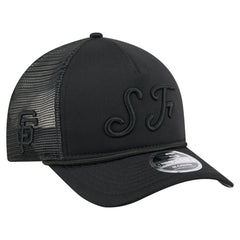 San Francisco Giants New Era City Initial 9FORTY A-Frame M-Crown Adjustable Trucker Hat - Black Hats
