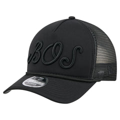 Boston Red Sox New Era City Initial 9FORTY A-Frame M-Crown Adjustable Trucker Hat - Black Hats