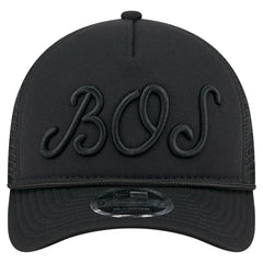 Boston Red Sox New Era City Initial 9FORTY A-Frame M-Crown Adjustable Trucker Hat - Black Hats