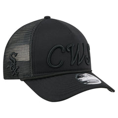 Chicago White Sox New Era City Initial 9FORTY A-Frame M-Crown Adjustable Trucker Hat - Black Hats