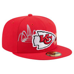 Kansas City Chiefs New Era State Stitch 59FIFTY Fitted Hat - Red Hats