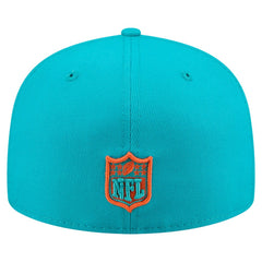 Miami Dolphins New Era State Stitch 59FIFTY Fitted Hat - Aqua Hats