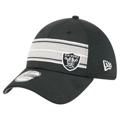 Las Vegas Raiders New Era Stripes 39THIRTY Flex Hat - Black Hats