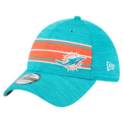 Miami Dolphins New Era Stripes 39THIRTY Flex Hat - Aqua Hats