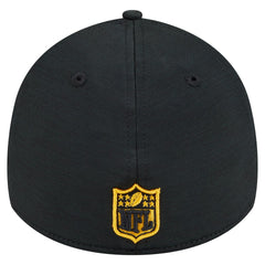 Pittsburgh Steelers New Era Stripes 39THIRTY Flex Hat - Black Hats