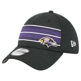 Baltimore Ravens New Era Stripes 39THIRTY Flex Hat - Black Hats