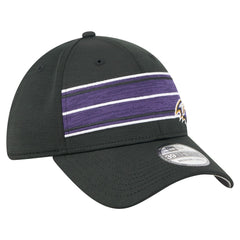 Baltimore Ravens New Era Stripes 39THIRTY Flex Hat - Black Hats