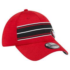 San Francisco 49ers New Era Stripes 39THIRTY Flex Hat - Scarlet Hats