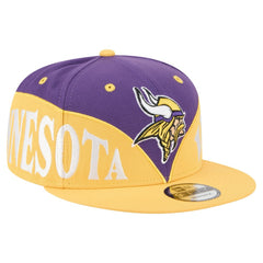 Minnesota Vikings New Era Split 9FIFTY Snapback Hat - Purple/Gold Hats
