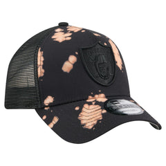 Las Vegas Raiders New Era Bleached 9FORTY A-Frame Adjustable Hat - Black Hats