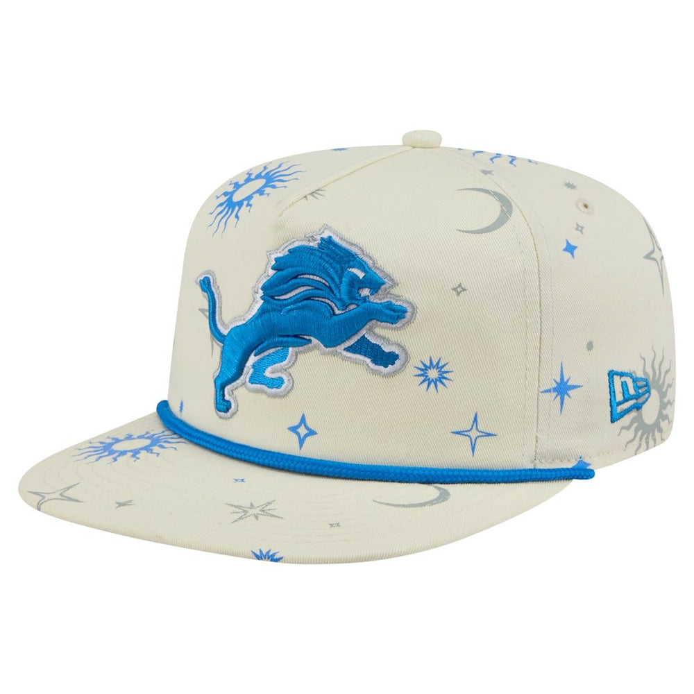 Detroit Lions New Era Celestial Golfer Snapback Hat - Cream Hats