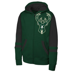 Milwaukee Bucks Outerstuff Youth Straight to the League Full-Zip Hoodie Hunter Green
