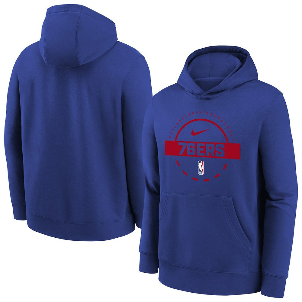 Philadelphia 76ers Youth 2025/26 Club Fleece Practice Hoodie Royal - Nike