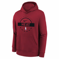 Miami Heat Youth 2025/26 Club Fleece Practice Hoodie Red - Nike