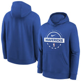 Dallas Mavericks Youth 2025/26 Club Fleece Practice Hoodie Blue - Nike
