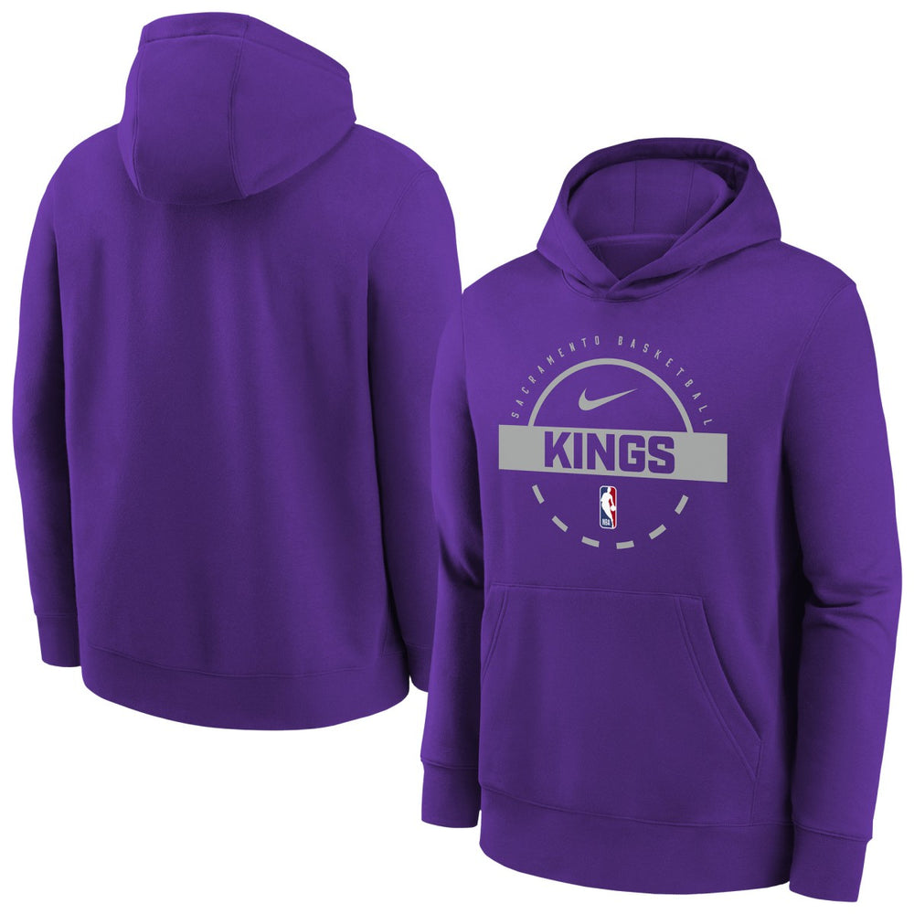 Sacramento Kings Youth 2025/26 Club Fleece Practice Hoodie Purple - Nike