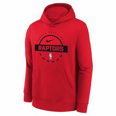 Toronto Raptors Youth 2025/26 Club Fleece Practice Hoodie Red - Nike