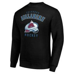 Colorado Avalanche Men's Starter Team Logo Fleece Pullover Sweatshirt - Black | US 202601557