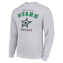 Dallas Stars Men's Starter Team Logo Fleece Pullover Sweatshirt - Heather Gray | US 202601567