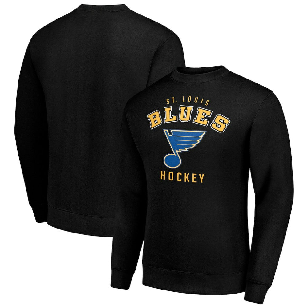St. Louis Blues Men's Starter Team Logo Fleece Pullover Sweatshirt - Black | US 202601592