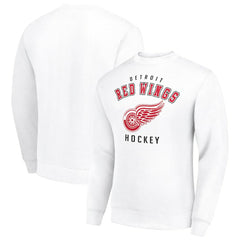 Detroit Red Wings Men's Starter Team Logo Fleece Pullover Sweatshirt - White | US 202601603