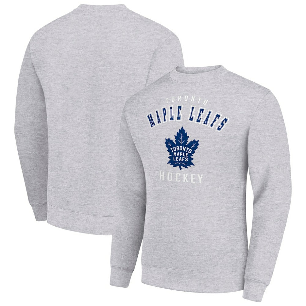 Toronto Maple Leafs Men's Starter Team Logo Fleece Pullover Sweatshirt - Heather Gray | US 202601609