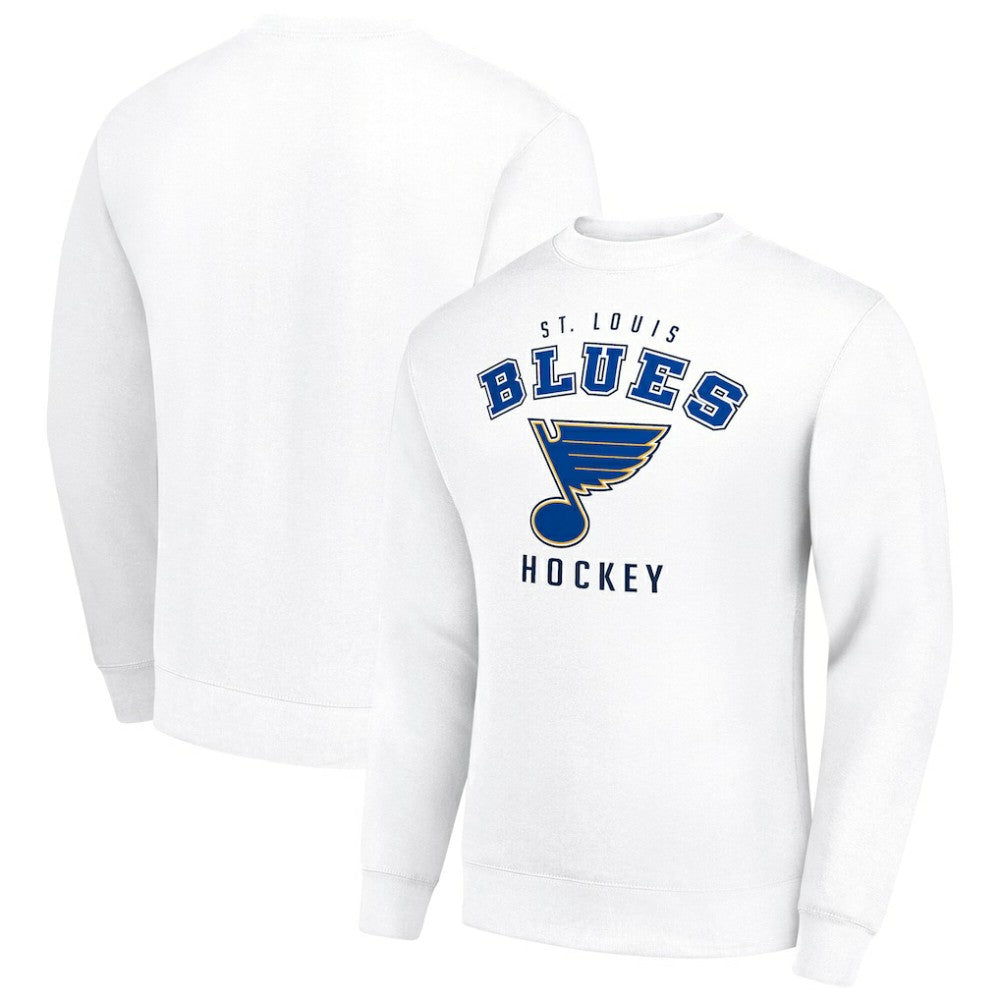 St. Louis Blues Men's Starter Team Logo Fleece Pullover Sweatshirt - White | US 202601614