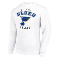 St. Louis Blues Men's Starter Team Logo Fleece Pullover Sweatshirt - White | US 202601614