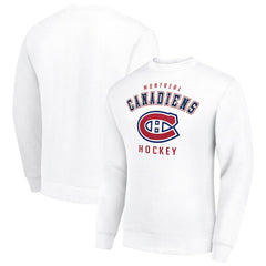 Montreal Canadiens Men's Starter Team Logo Fleece Pullover Sweatshirt - White | US 202601627