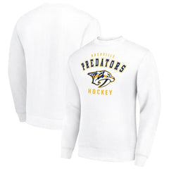 Nashville Predators Men's Starter Team Logo Fleece Pullover Sweatshirt - White | US 202601631