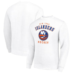 New York Islanders Men's Starter Team Logo Fleece Pullover Sweatshirt - White | US 202601634