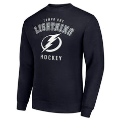 Tampa Bay Lightning Men's Starter Team Logo Fleece Pullover Sweatshirt - Navy | US 202601636